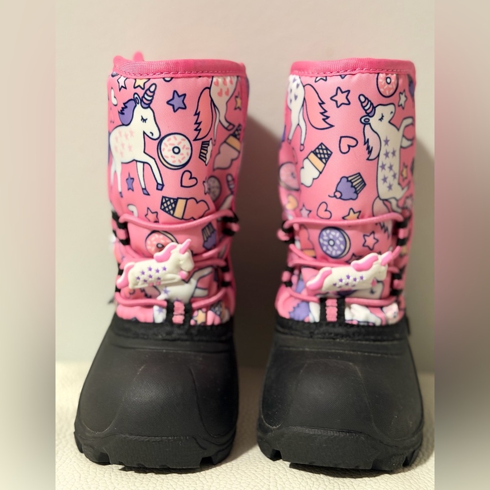 Pink Unicorn Patterned Boots